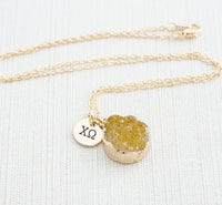 Chi Omega Druzy Necklace