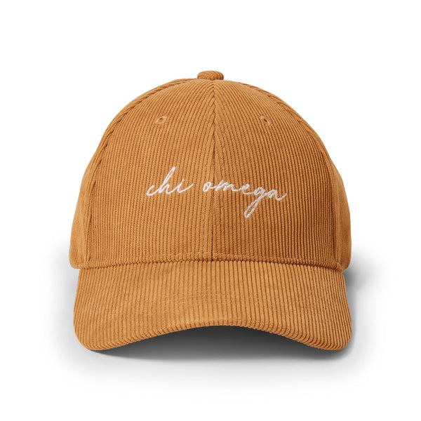 Chi Omega Embroidered Corduroy Hat