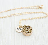 Sigma Gamma Rho Druzy Necklace