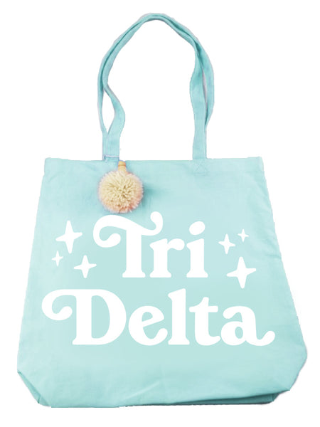 Delta Delta Delta Pom Pom Tote Bag