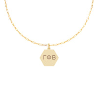 Gamma Phi Beta Paperclip Necklace with Pendant