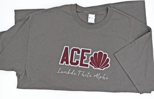 Lambda Theta Alpha Charcoal Gray Word Tee