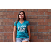 Gamma Eta Fleur De Lis Teal V-Neck - Discontinued