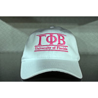 Gamma Phi Beta White  Adjustable Hat