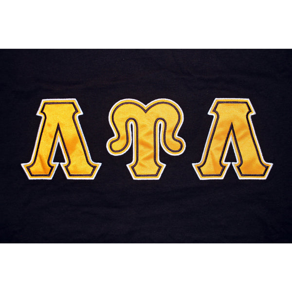 Lambda Upsilon Lambda 3 Layer Satin Stitched Greek Tee