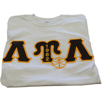 Lambda Upsilon Lambda Embroidered Mascot Year Tee