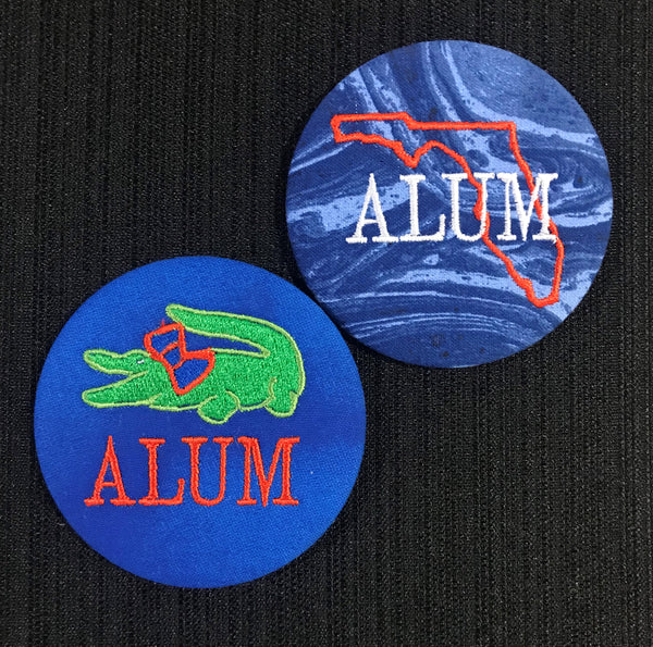 Alum Gameday Embroidered Button