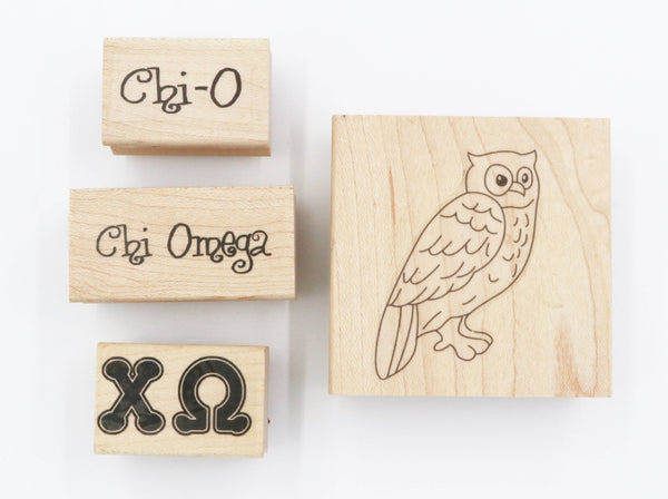 Chi Omega Rubber Stamp