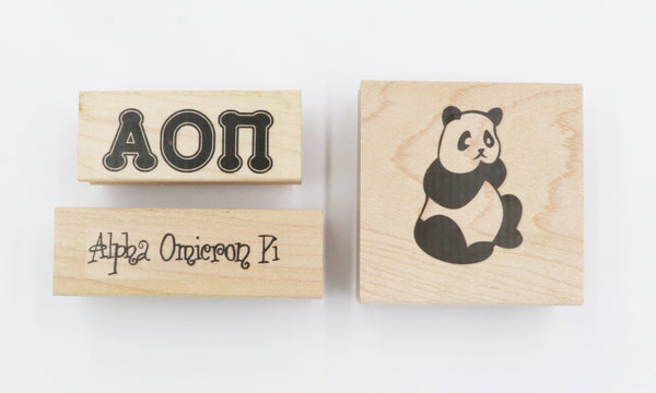 Alpha Omicron Pi Rubber Stamp