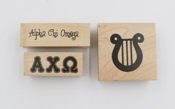 Alpha Chi Omega Rubber Stamp