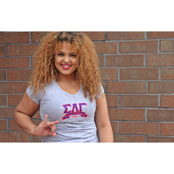 Sigma Lambda Gamma Banner V-Neck