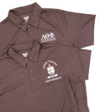 Lambda Theta Phi Moisture-Wicking Brown Polo