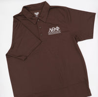 Lambda Theta Phi Moisture-Wicking Brown Polo