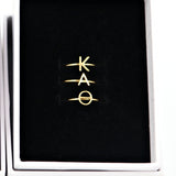 Kappa Alpha Theta Stacked Rings