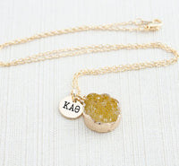 Kappa Alpha Theta Druzy Necklace