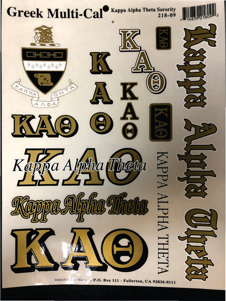 Kappa Alpha Theta Decal Set - Discontinued