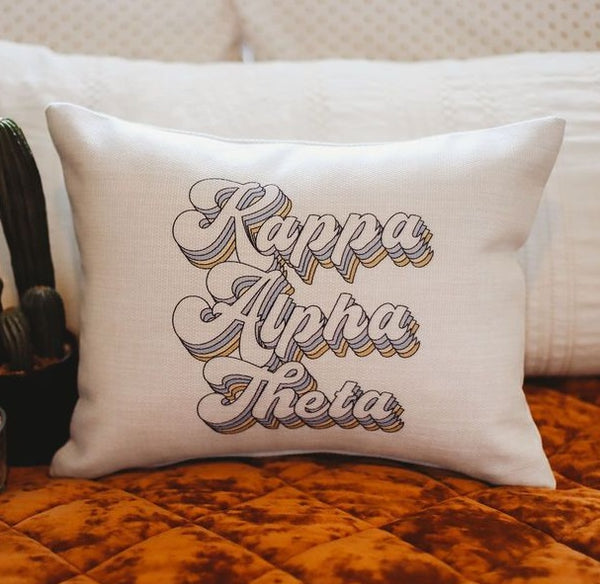 Kappa Alpha Theta Retro Throw Pillow