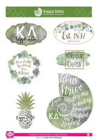 Kappa Delta Watercolor Sticker Sheet