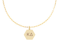 Kappa Delta Paperclip Necklace with Pendant