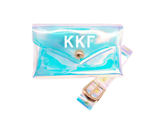 Kappa Kappa Gamma Holographic Belted Fanny Pack