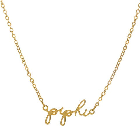 Pi Beta Phi Script Necklace