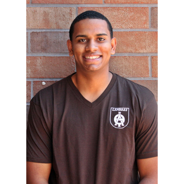 Lambda Theta Phi Embroidered Logo V-Neck