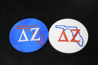 Delta Zeta Florida Outline Game Day Embroidered Button