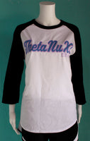 Theta Nu Xi Vinyl Baseball Tee