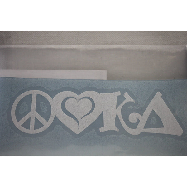 Kappa Delta Peace Love Decal - Discontinued