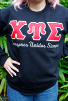 Chi Upsilon Sigma "Corazones Unidos Siempre" Crewneck Sweatshirt