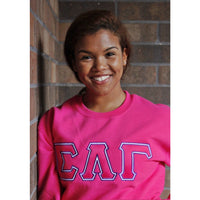 Sigma Lambda Gamma Satin Stitch Crewneck