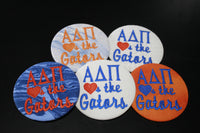 Alpha Delta Pi "Hearts the Gators" Game Day Embroidered Button