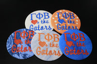 Gamma Phi Beta "Hearts the Gators" Game Day Embroidered Button