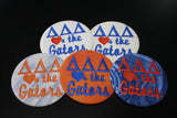 Delta Delta Delta "Hearts the Gators" Game Day Embroidered Button