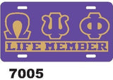 1911 Purple and Old Gold 1911 / Life Member / Roo! License Plate