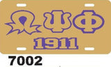 1911 Purple and Old Gold 1911 / Life Member / Roo! License Plate