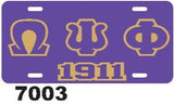 1911 Purple and Old Gold 1911 / Life Member / Roo! License Plate