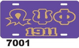 1911 Purple and Old Gold 1911 / Life Member / Roo! License Plate