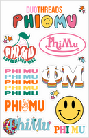 Phi Mu Rainbow Sticker Sheet