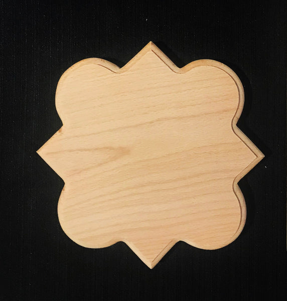 Phi Mu Quatrefoil Wood Board
