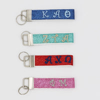 Alpha Omicron Pi Glitter FOB Keychain