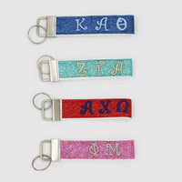 Alpha Phi Glitter FOB Keychain