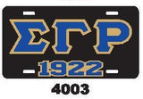 Sigma Gamma Rho 1922 License Plate