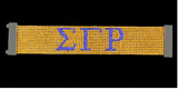 Sigma Gamma Rho Austrian Crystal Bracelet With Magnet Closure
