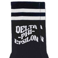 Delta Phi Epsilon Black Retro Crew Socks