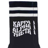 Kappa Alpha Theta Black Retro Crew Socks