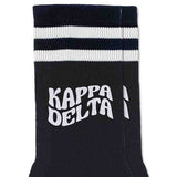 Kappa Delta Black Retro Crew Socks