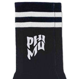 Phi Mu Black Retro Crew Socks
