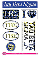 Tau Beta Sigma Animal Print Sticker Sheet