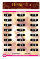 Theta Tau Eye Black Decal Sticker Sheet